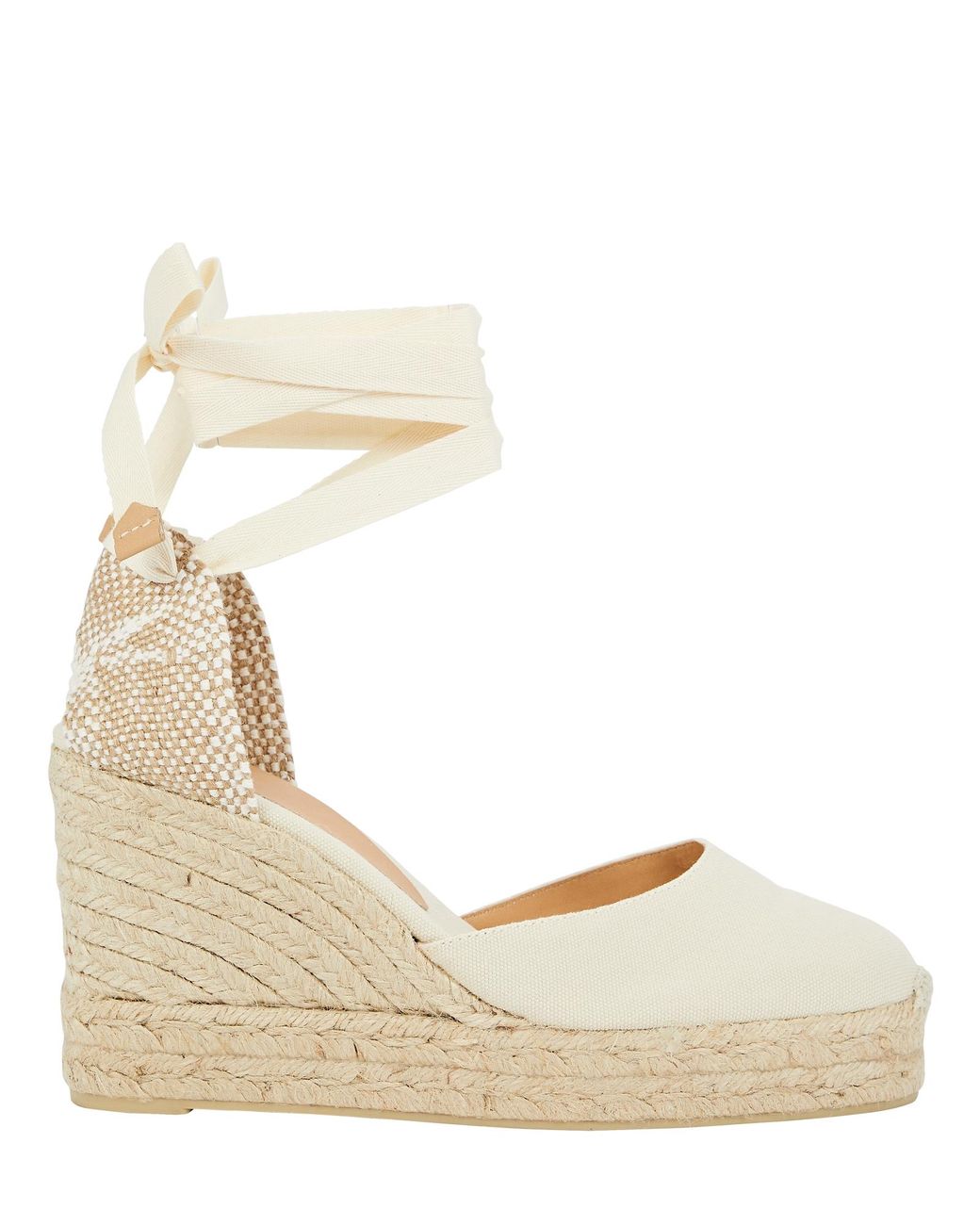 Carina Linen Wedge Espadrille Sandals 