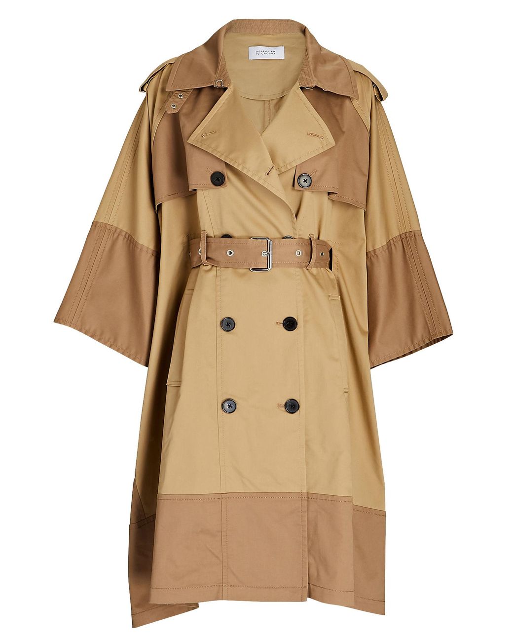 10 Crosby Derek Lam Douglas Belted Cape Trench Coat in Natural | Lyst