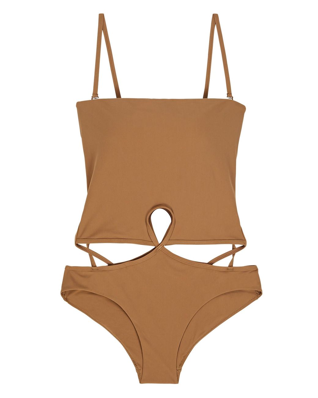 Christopher Esber Looped Cutout Onepiece Swimsuit in Brown Lyst