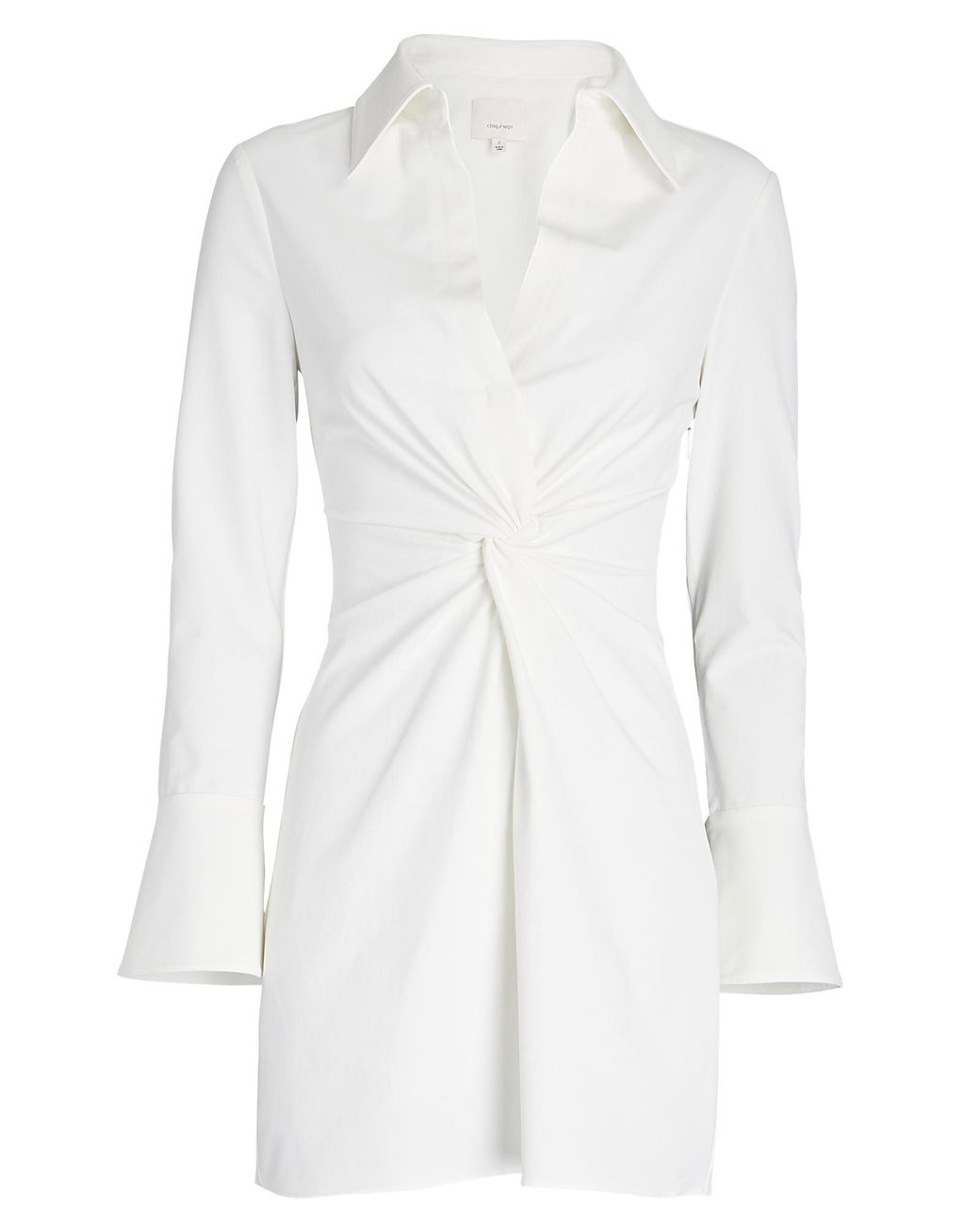 Cinq À Sept Mckenna Twist-front Shirt Dress in Ivory (White) | Lyst