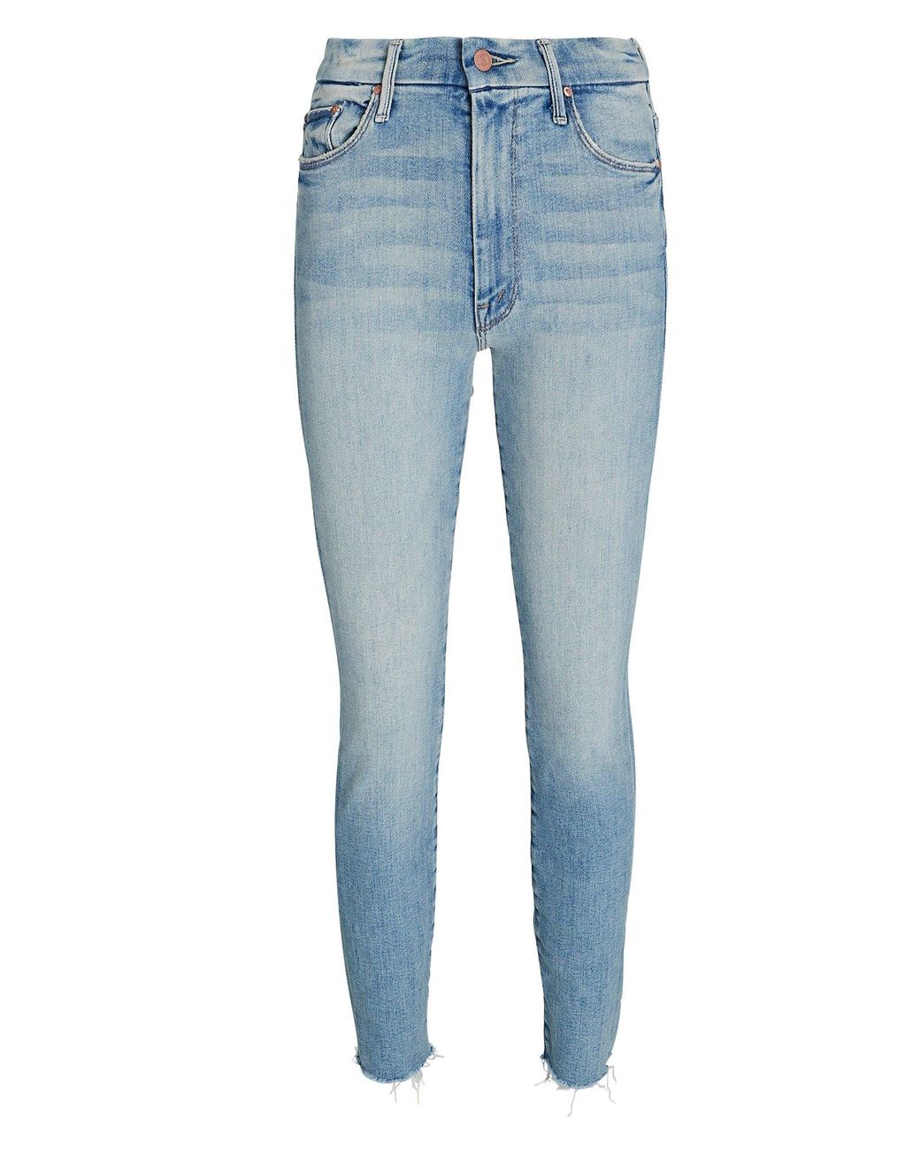 mother the looker frayed ankle jeans