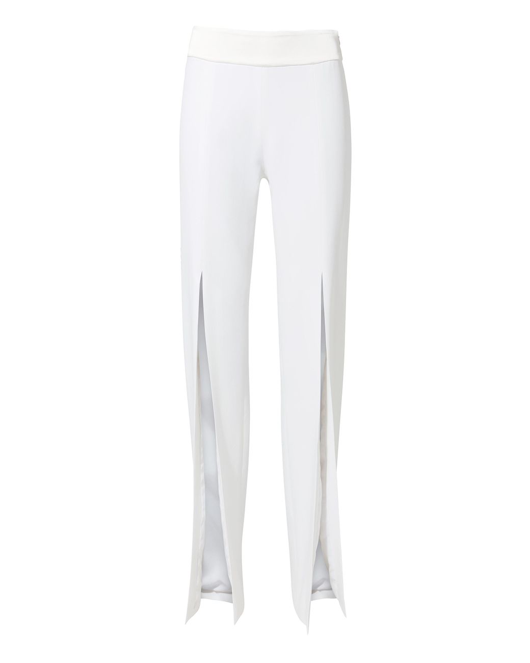 White pants with slits sales