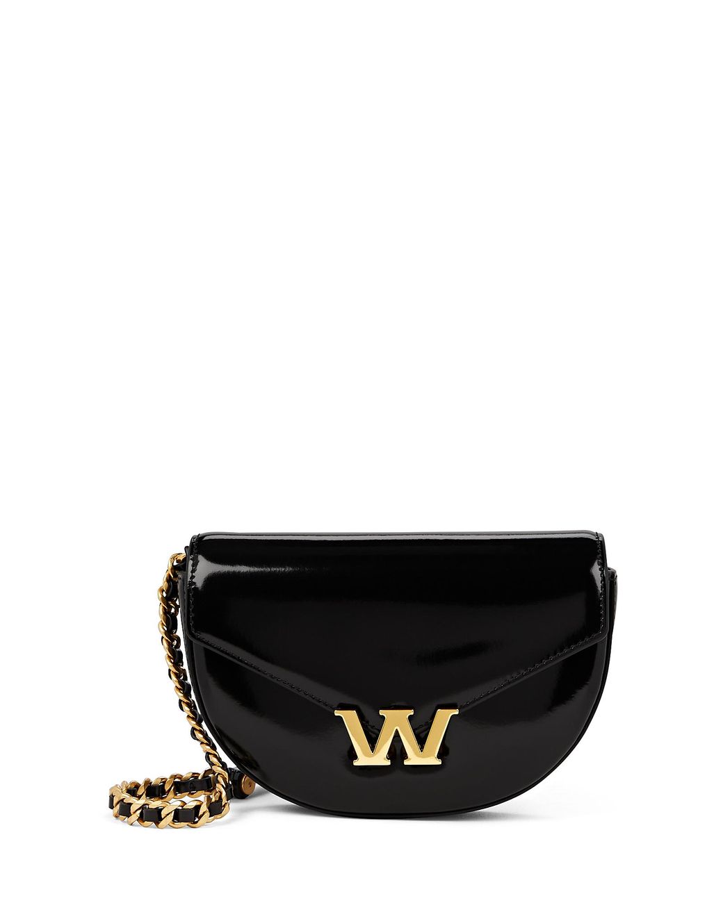 Black patent 2025 leather crossbody purse