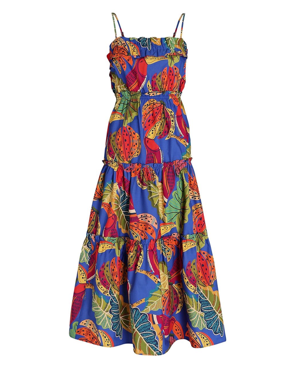 FARM Rio Beaks Bananas Cotton Midi Dress In Red Lyst