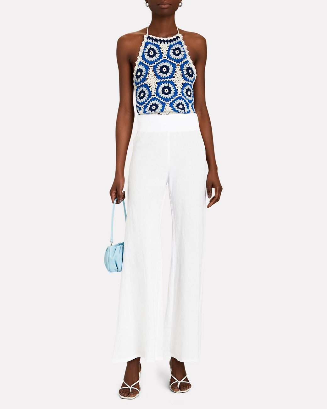 Enza Costa Linen Wide-leg Pants in 
