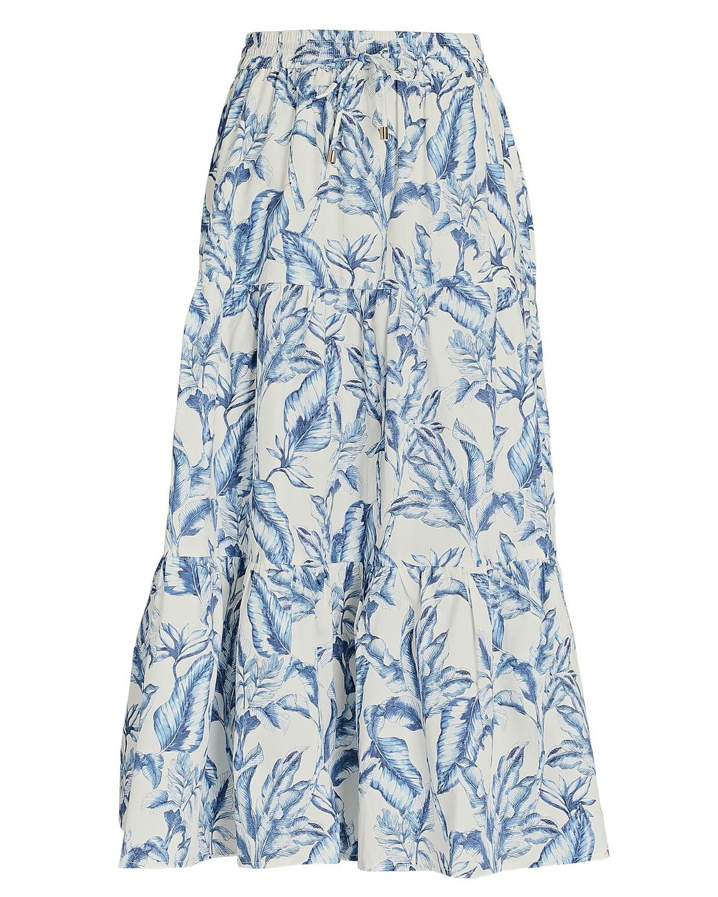 Kivari Solange Cotton Poplin Midi Skirt in Blue | Lyst