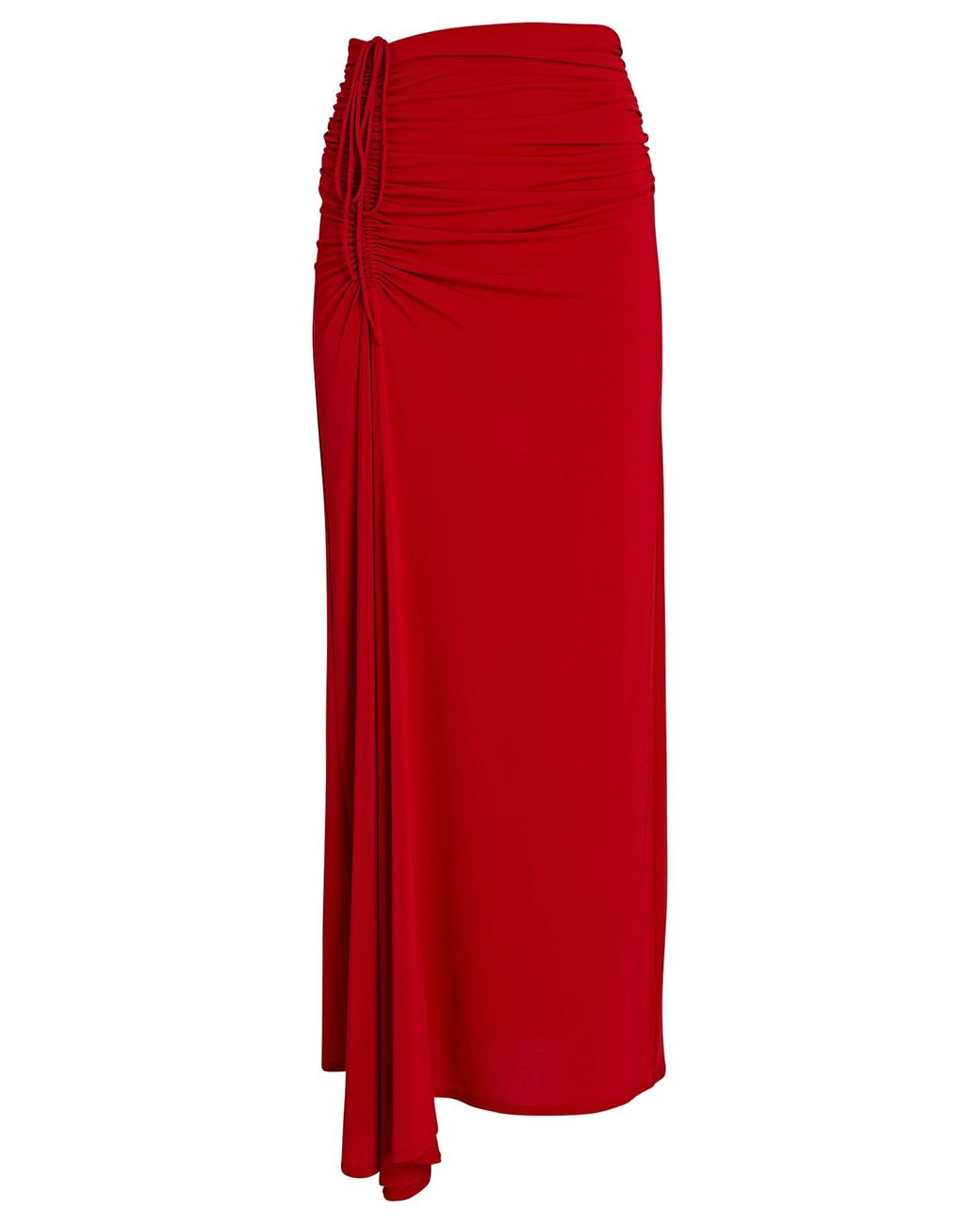 A.L.C. Orly Ruched Midi Skirt in Red | Lyst