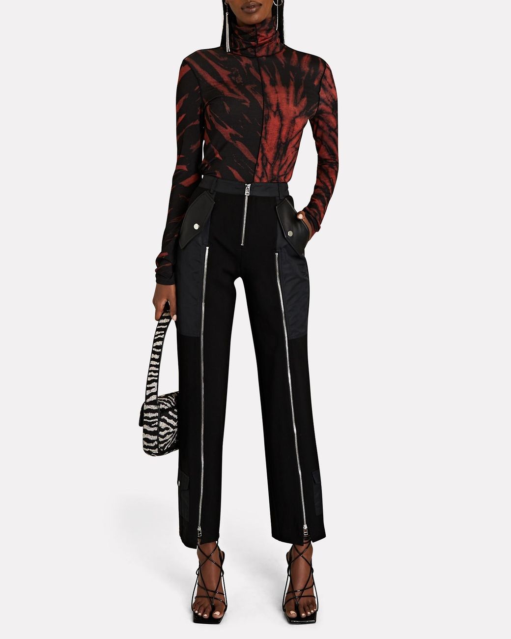 Proenza schouler long shop sleeve tie dye turtleneck