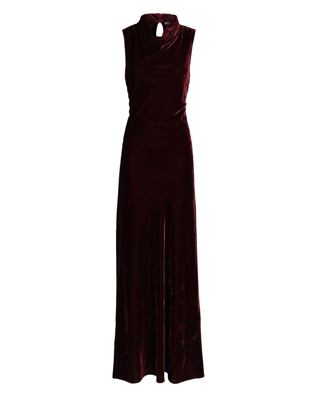 Veronica Beard Kura Cowl Neck Velvet Slip Dress in Purple | Lyst