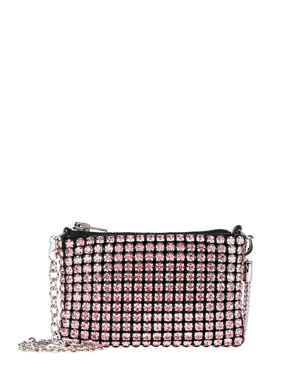 Alexander Wang Heiress Nano Rhinestone Pouch in Pink Lyst