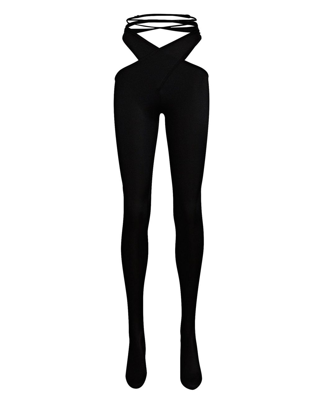 Wolford X Mugler Cutout Laceup Tights in Black Lyst Canada