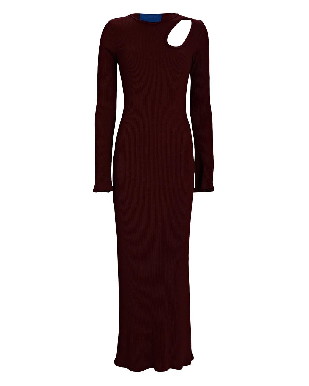 Simon Miller Space Cut-out Rib Knit Maxi Dress in Red | Lyst