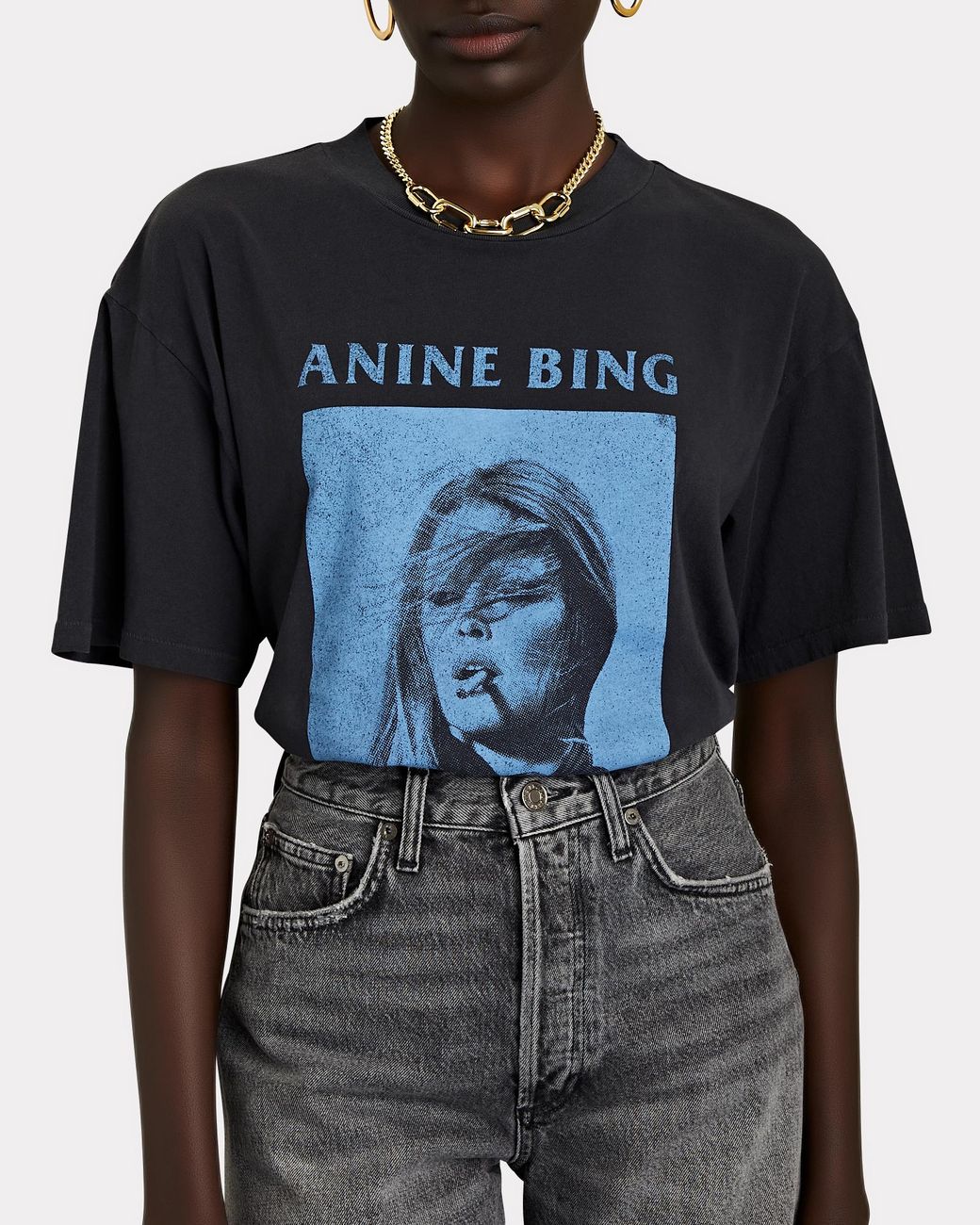 Anine Bing Ashton Ab X To X Brigitte Bardot T-shirt in Black | Lyst