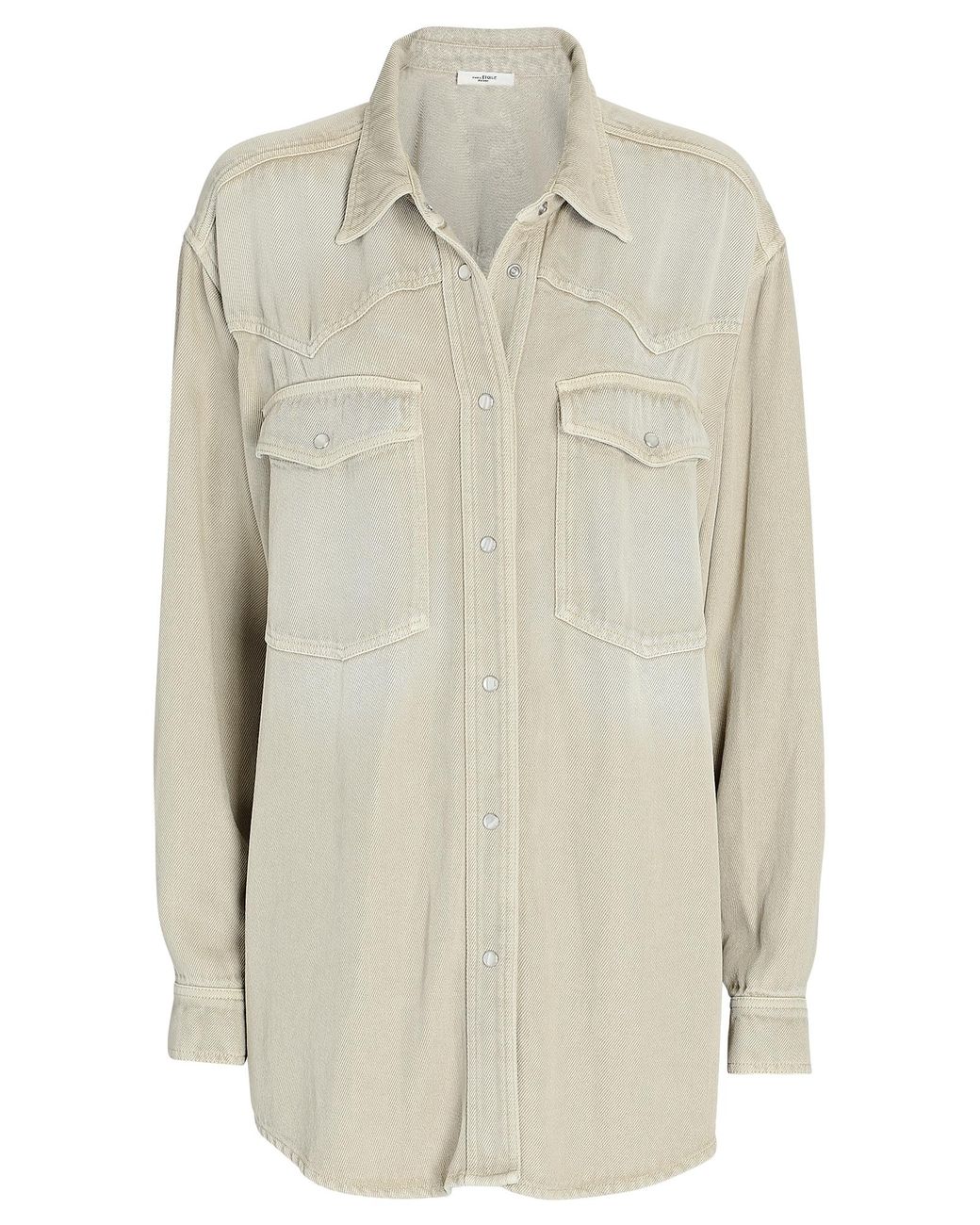 Étoile Isabel Marant Taniami Oversized Denim Shirt in Natural | Lyst