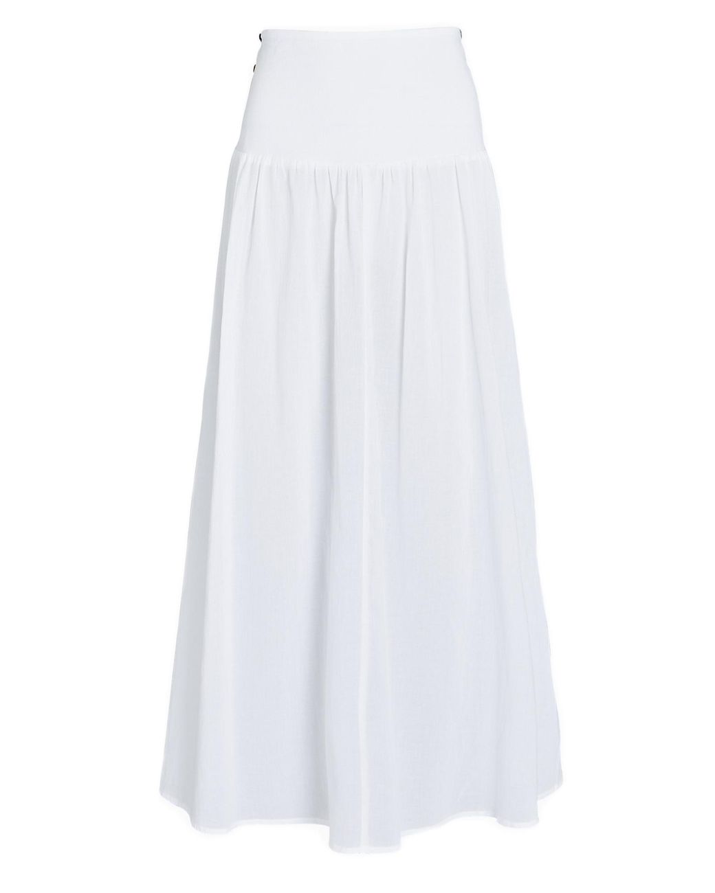 Ciao Lucia Kiki Cut-out Cotton Midi Skirt in White | Lyst