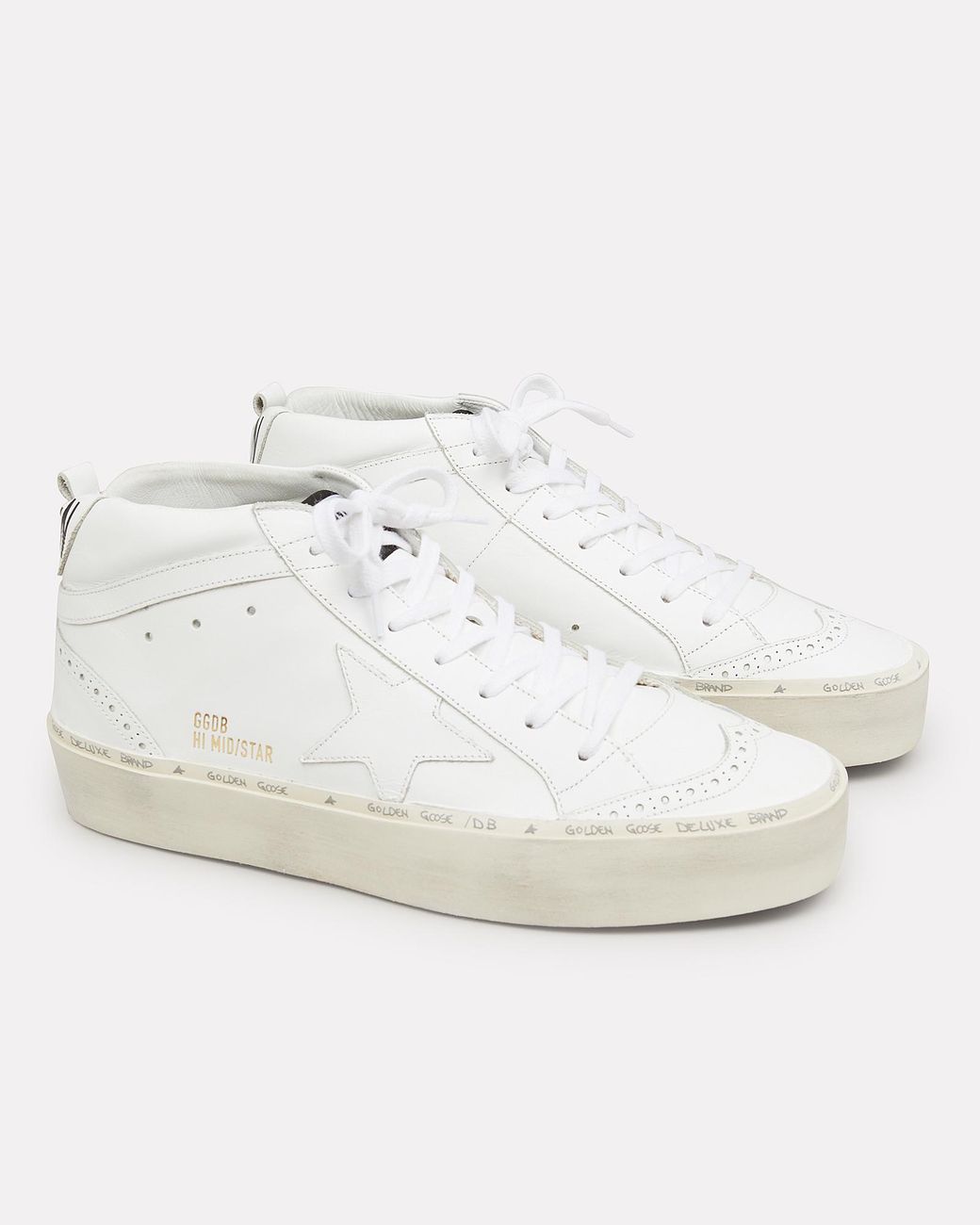 Golden goose white store mid star
