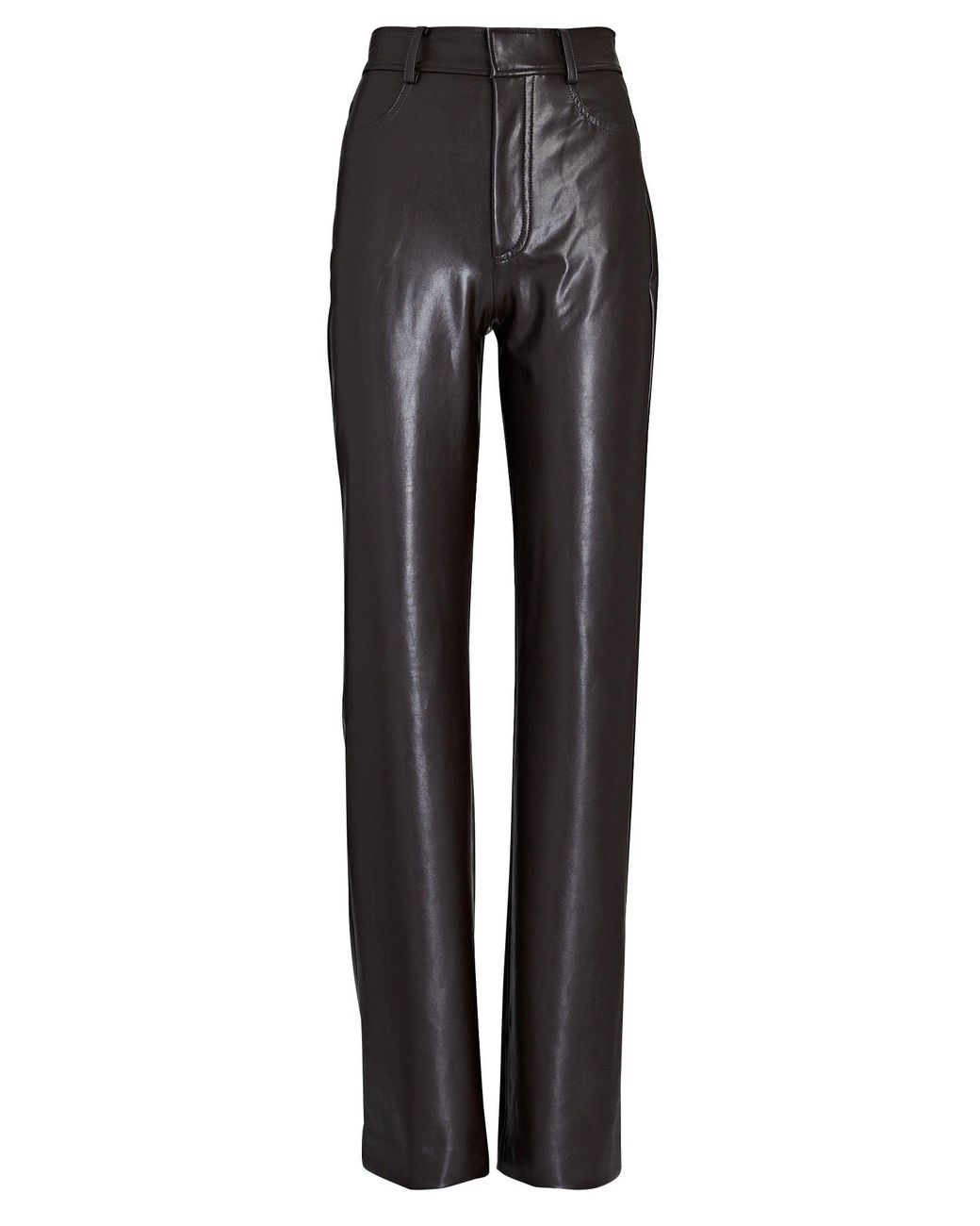 A.L.C. Christopher Vegan Leather Pants in Brown | Lyst