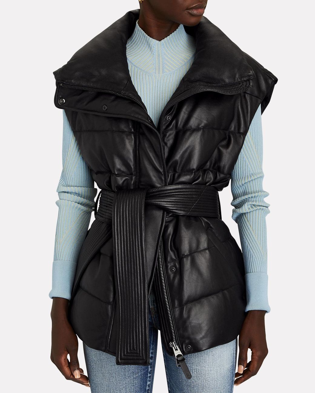 Mackage leather deals vest
