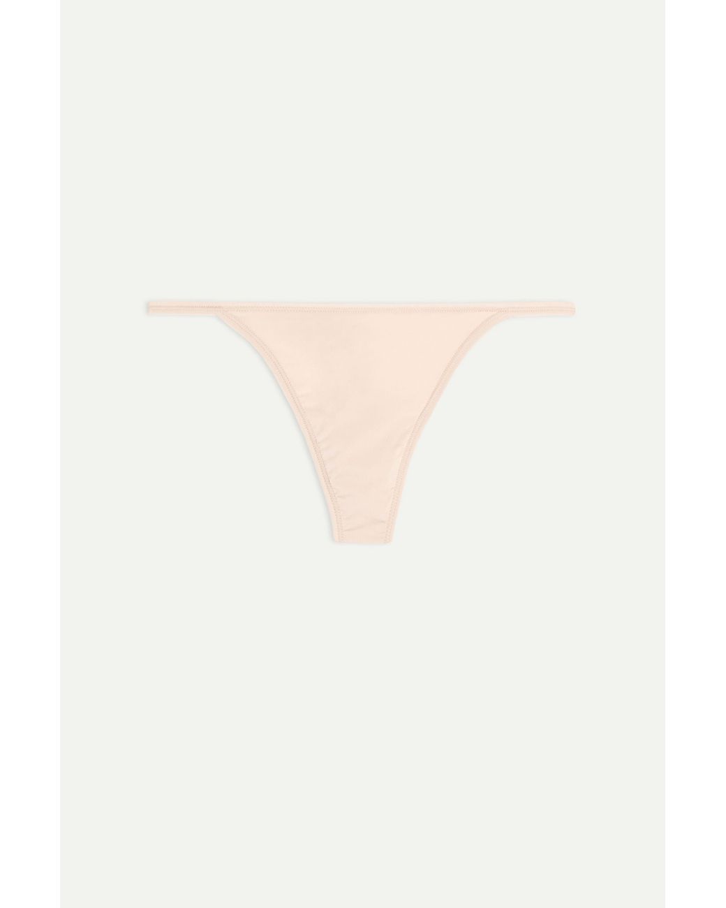Intimissimi Cotton Thong With Ultralight Microfiber Straps in Natural |  Lyst UK