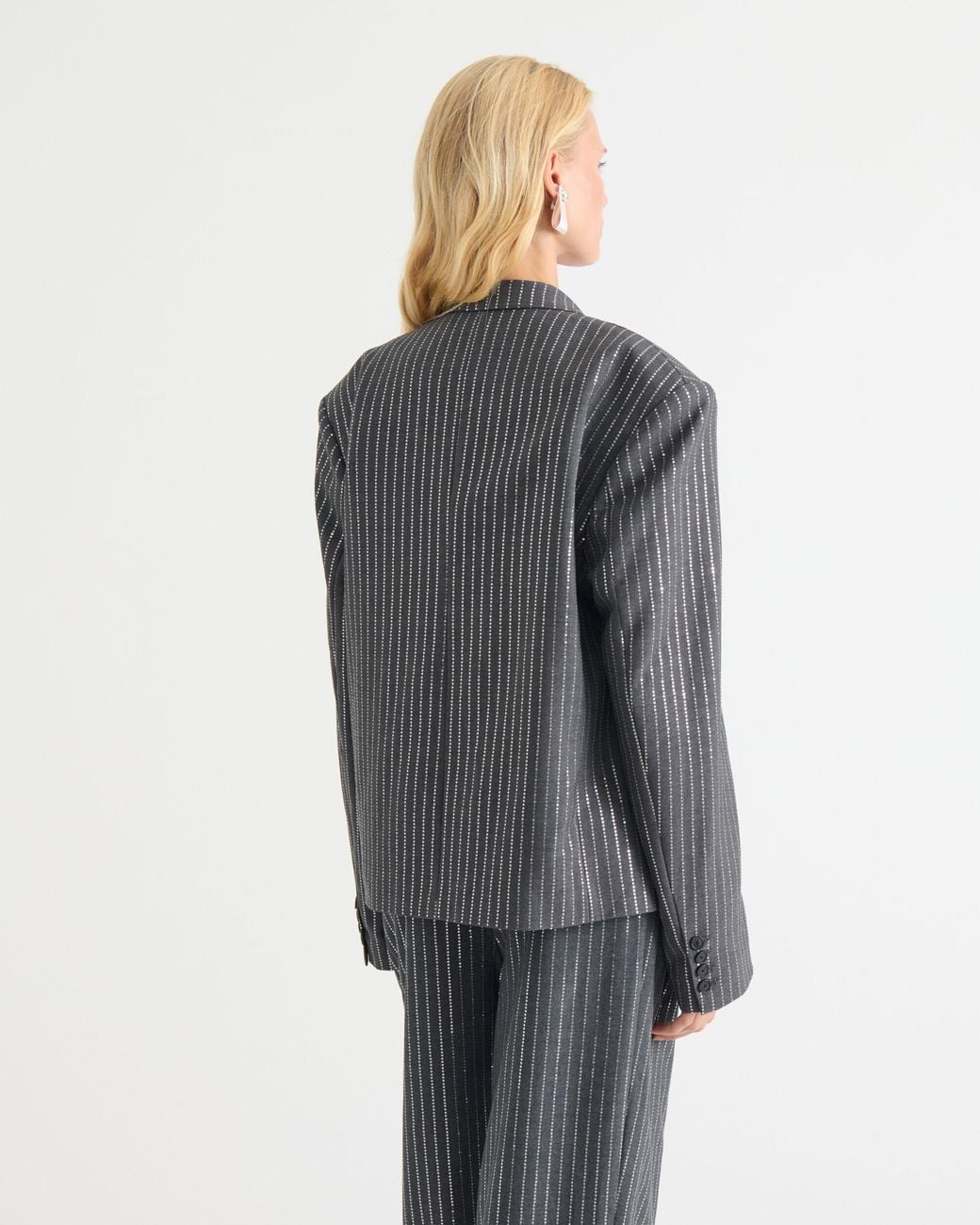 IRO Blue Sequin Suit Jacket