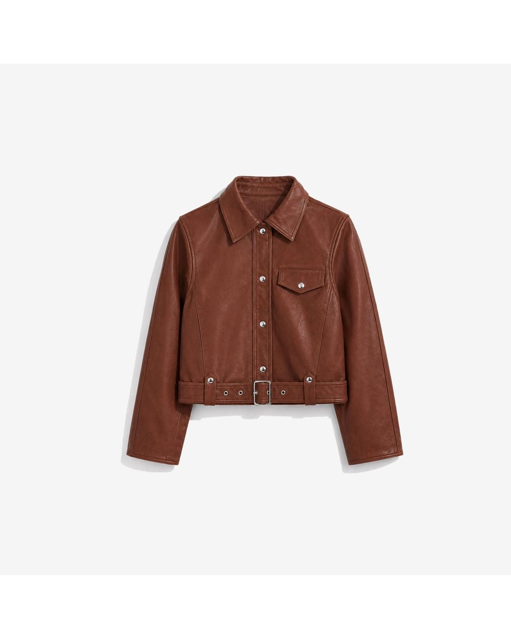 IRO Red Boxy Leather Jacket