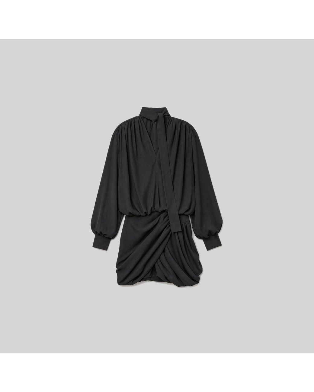 ROBE MINI DRAPÉE IRO en coloris Black