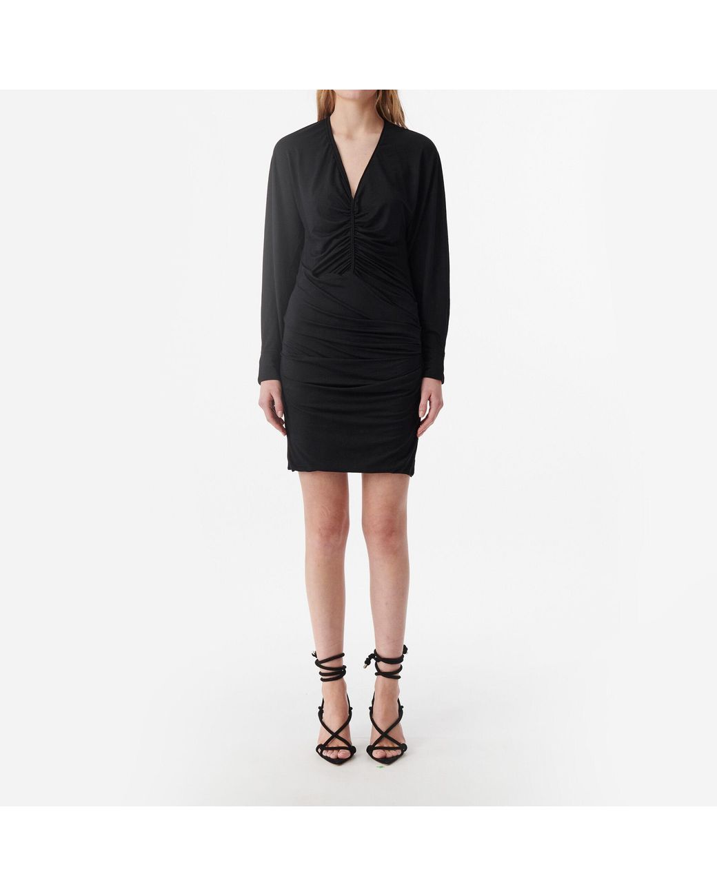ROBE DRAPÉE IRO en coloris Black