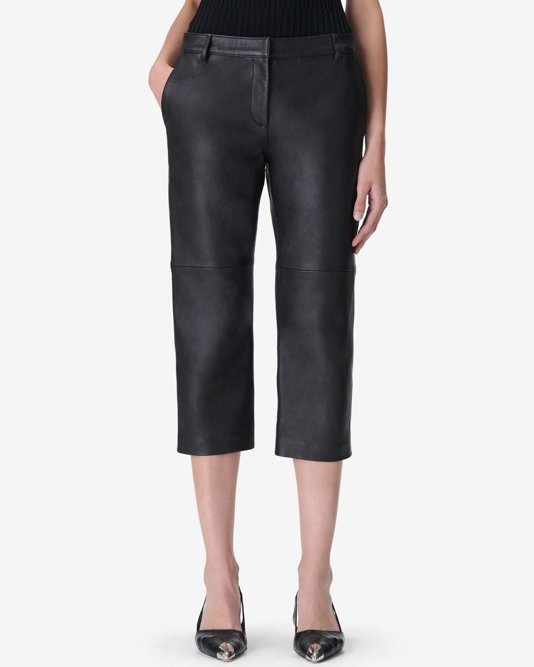 IRO Blue Corsy Leather Pants