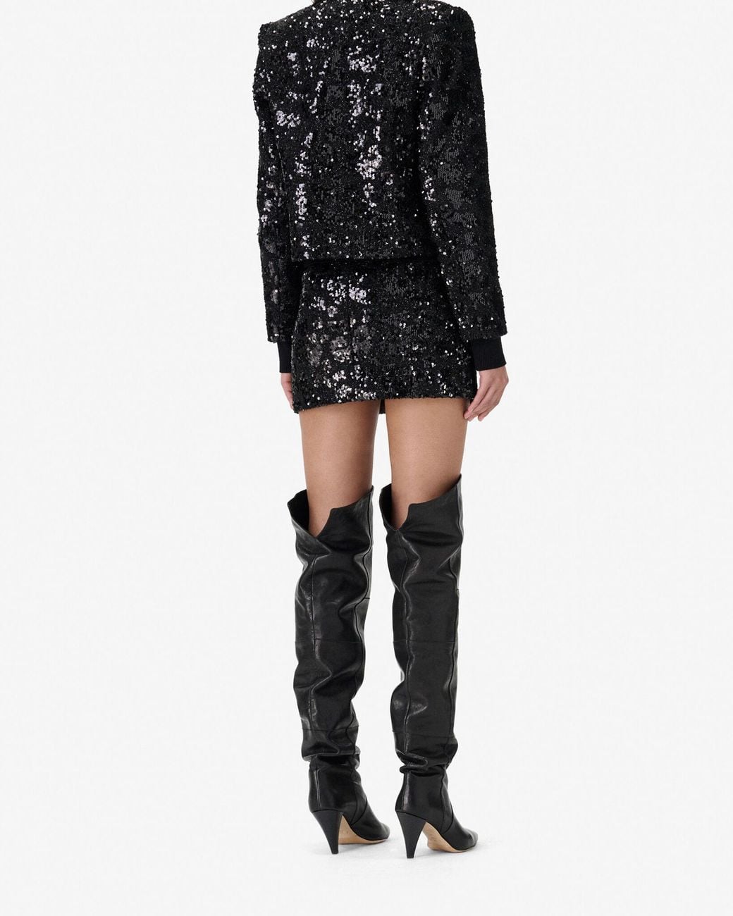 VESTE À SEQUINS IRO en coloris Black