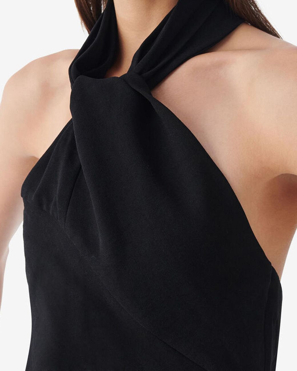 TOP DRAPÉ IRO en coloris Black