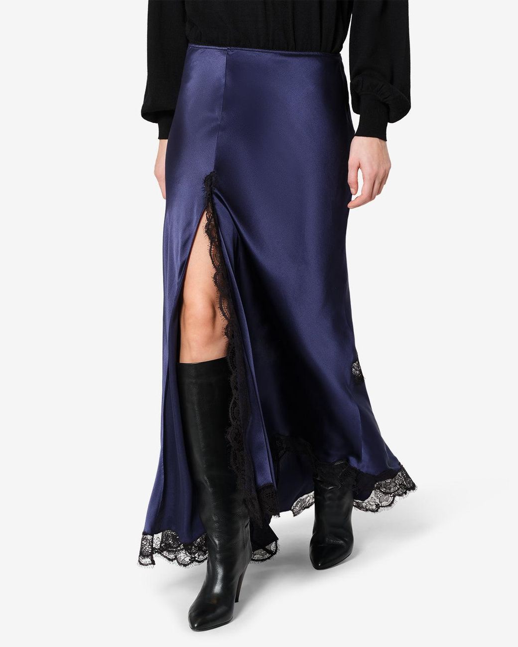 Isabel Marant Blue Alexandra Silk Skirt