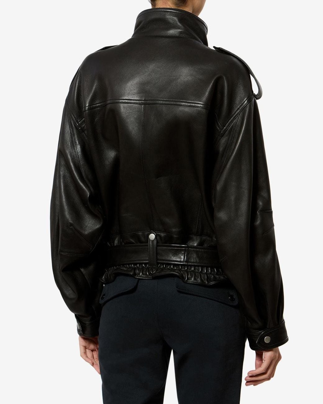 Isabel Marant Black Farza Leather Jacket