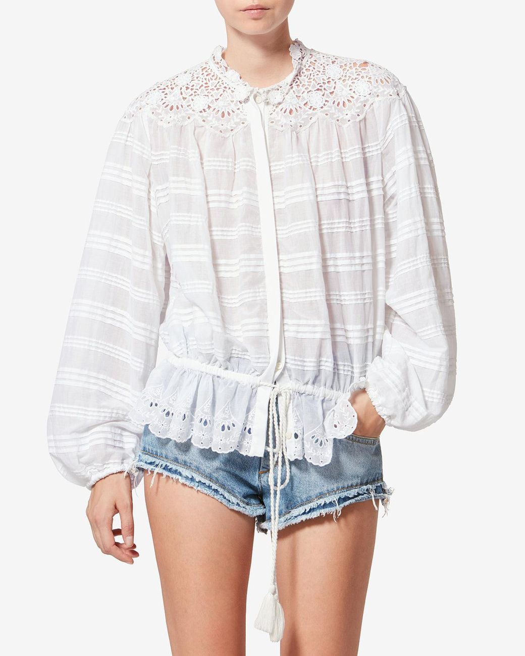 Isabel Marant White Polly Blouse