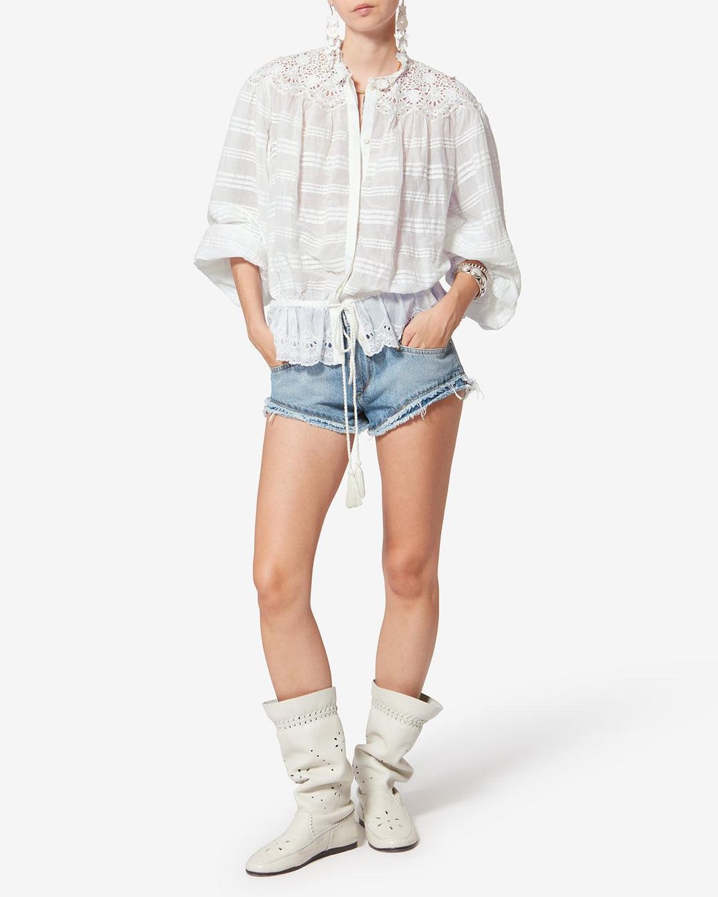 Isabel Marant White Polly Blouse
