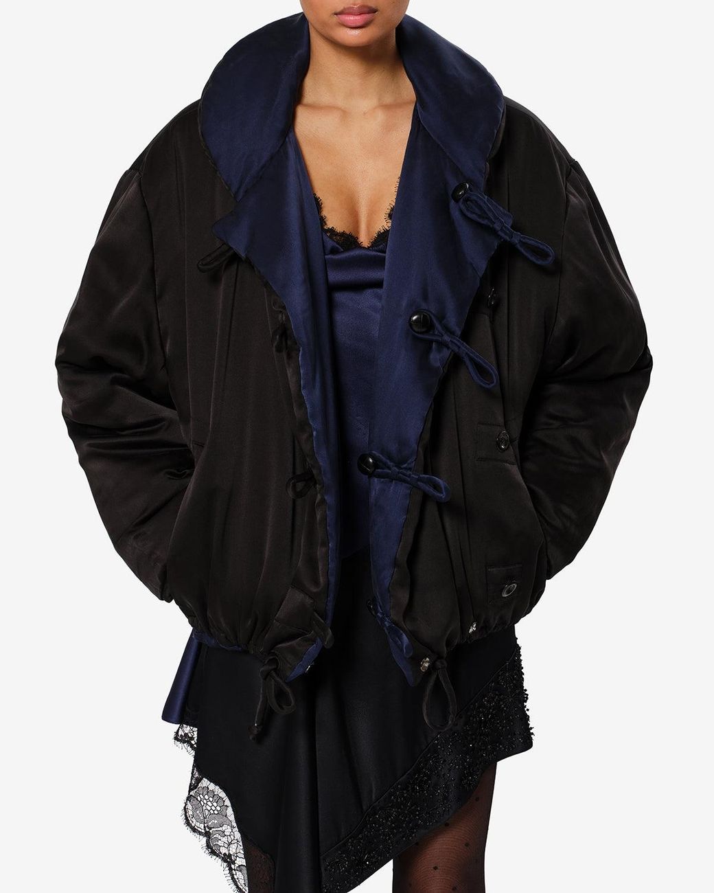 Isabel Marant Blue Bleza Silk Coat