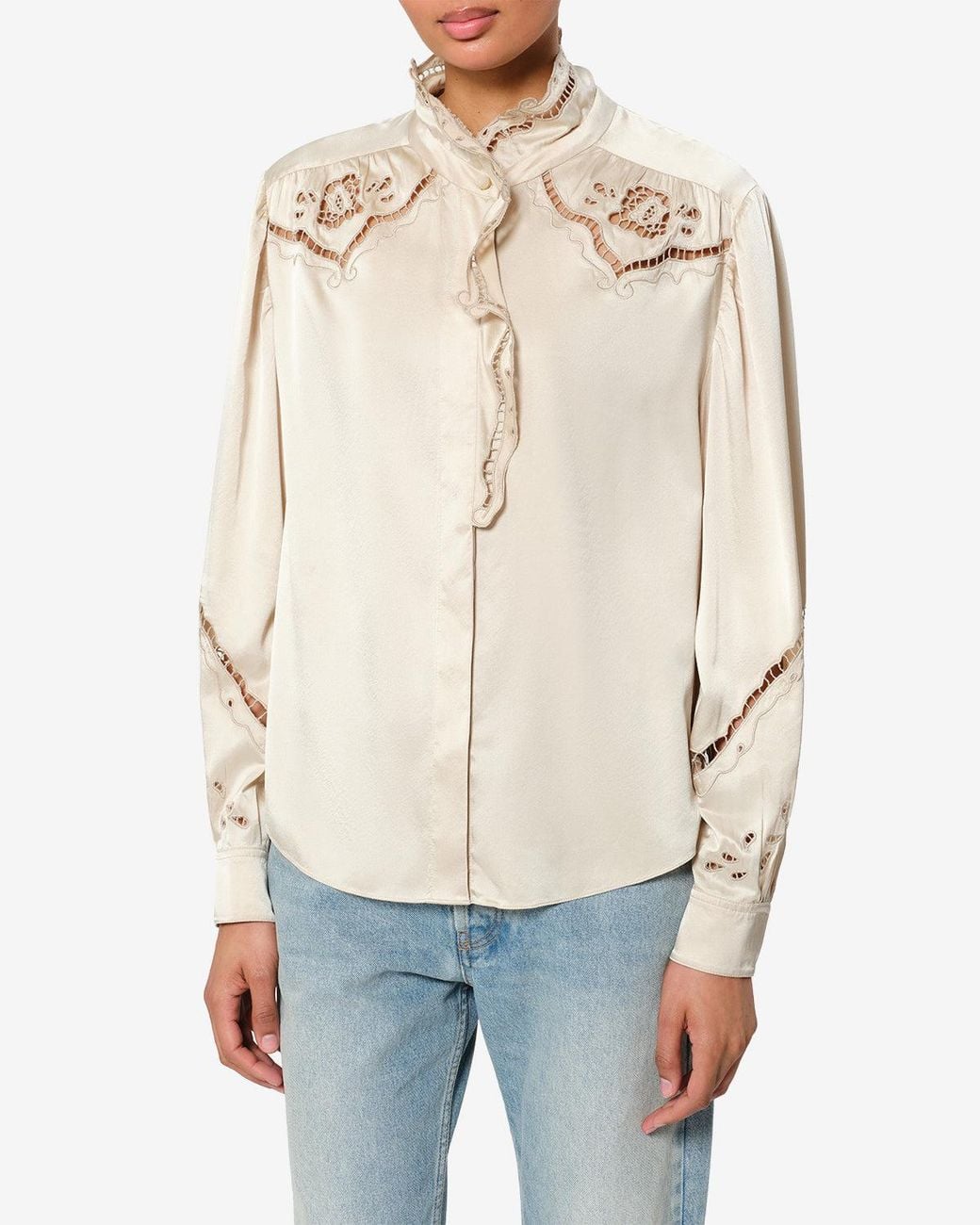 Isabel Marant Natural Ejali Silk Blouse