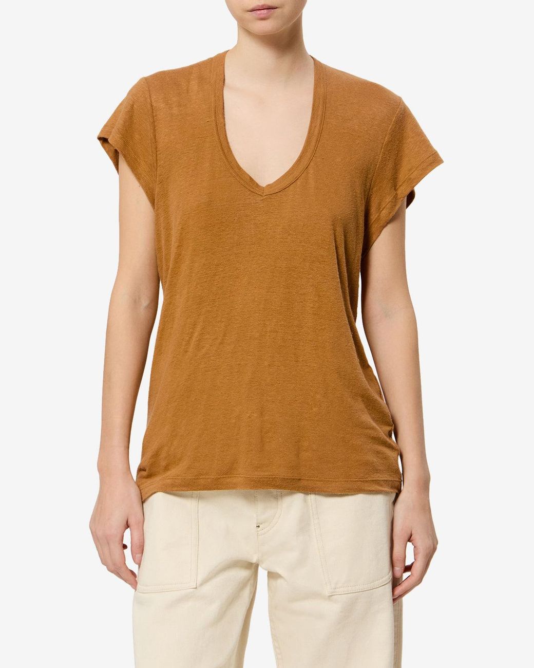 Isabel Marant White Zankou Linen T-Shirt