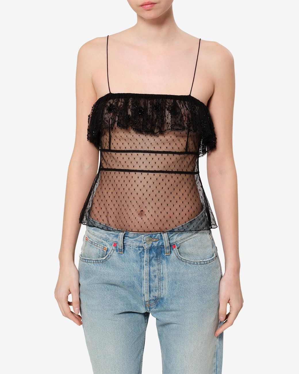 Isabel Marant Black Olaja Top