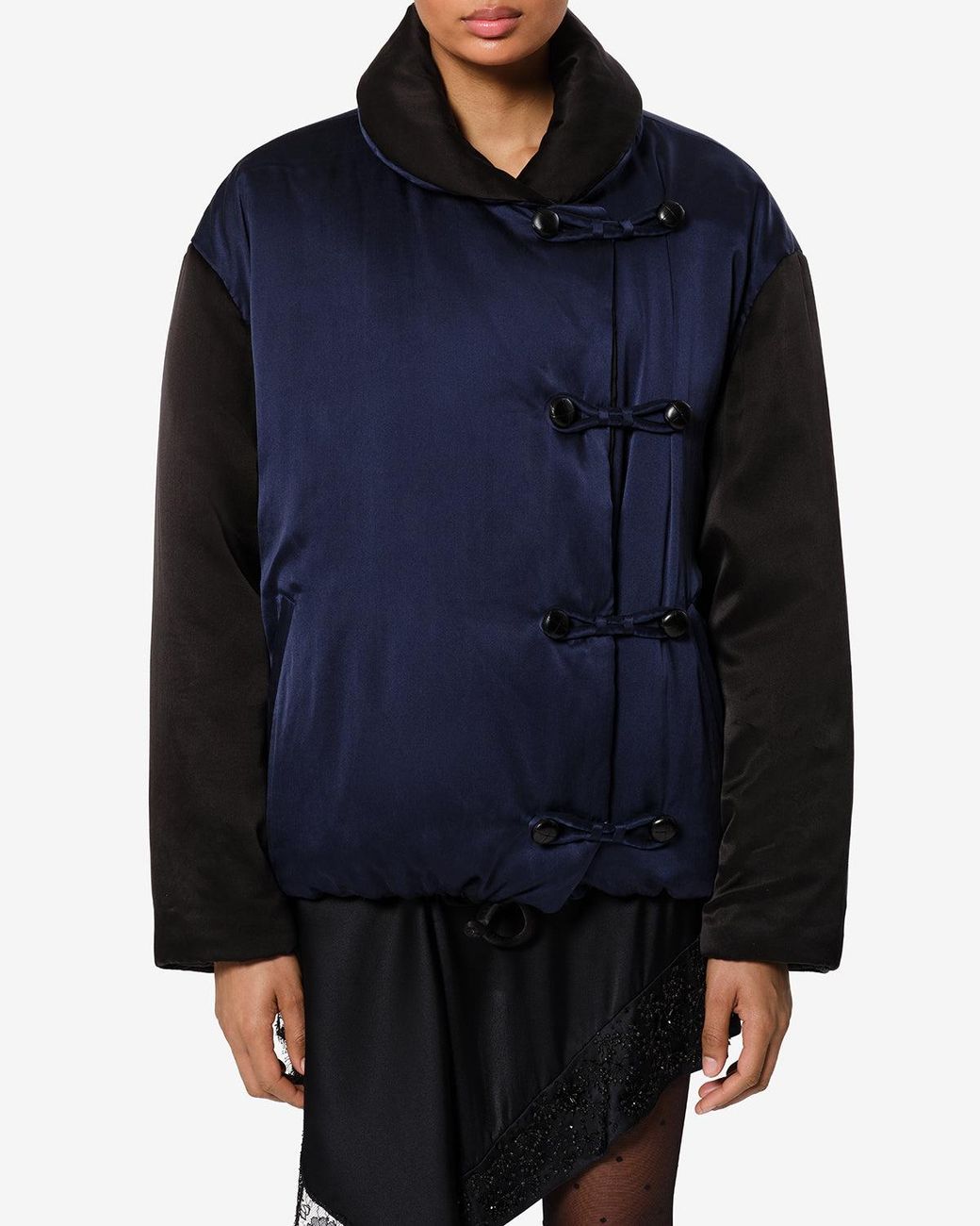 Isabel Marant Blue Bleza Silk Coat