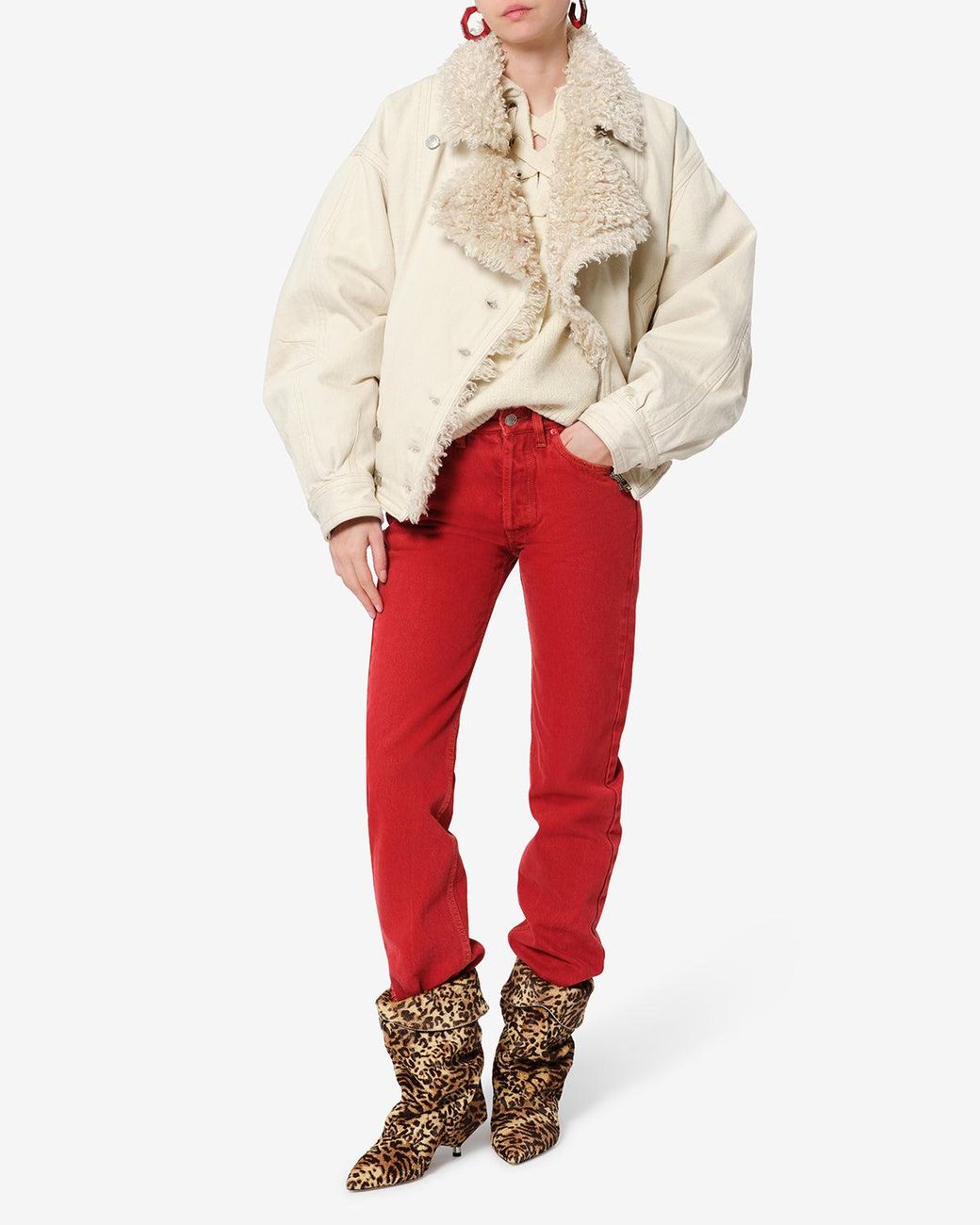 Isabel Marant White Valineo Denim Jacket