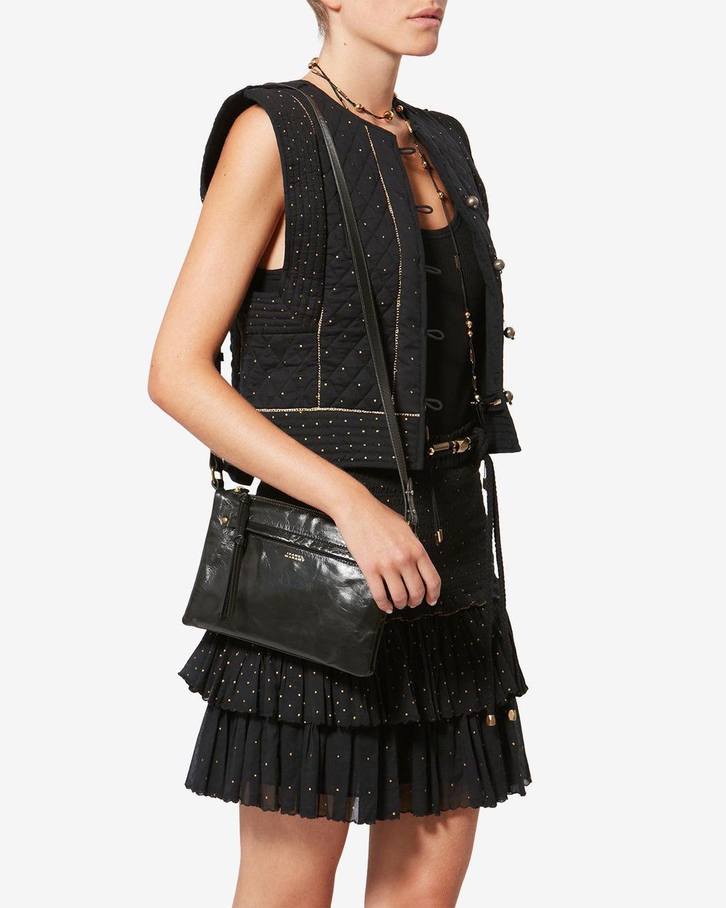 Isabel Marant Black Winna Duo Leather Bag