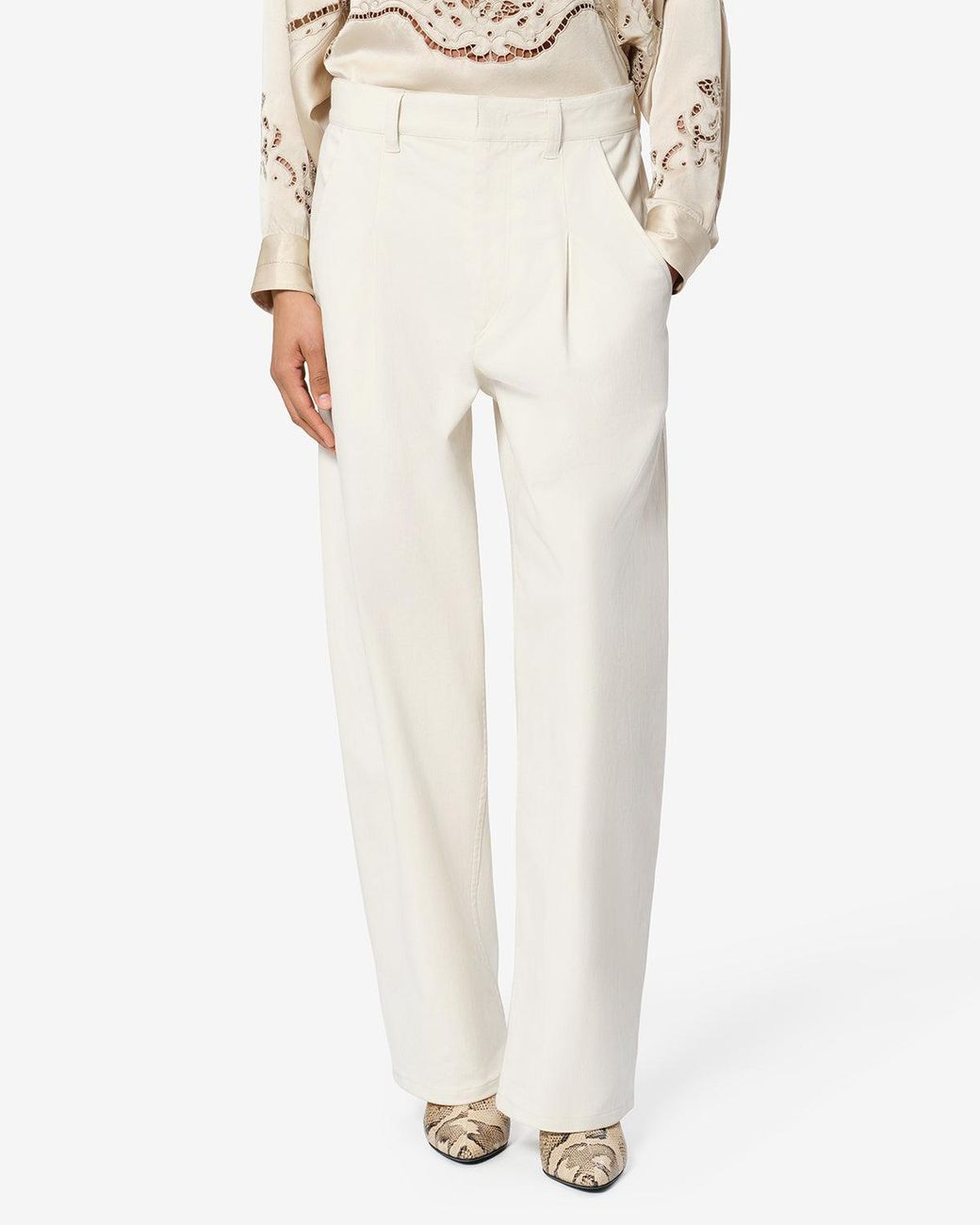 Isabel Marant White Lenadia Pants
