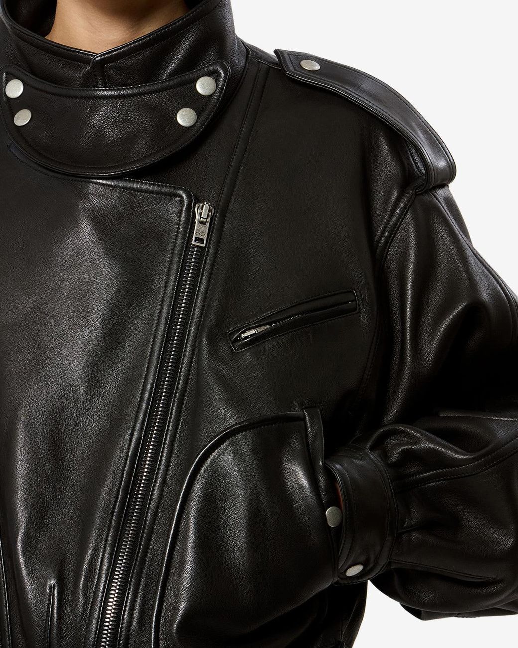 Isabel Marant Black Farza Leather Jacket