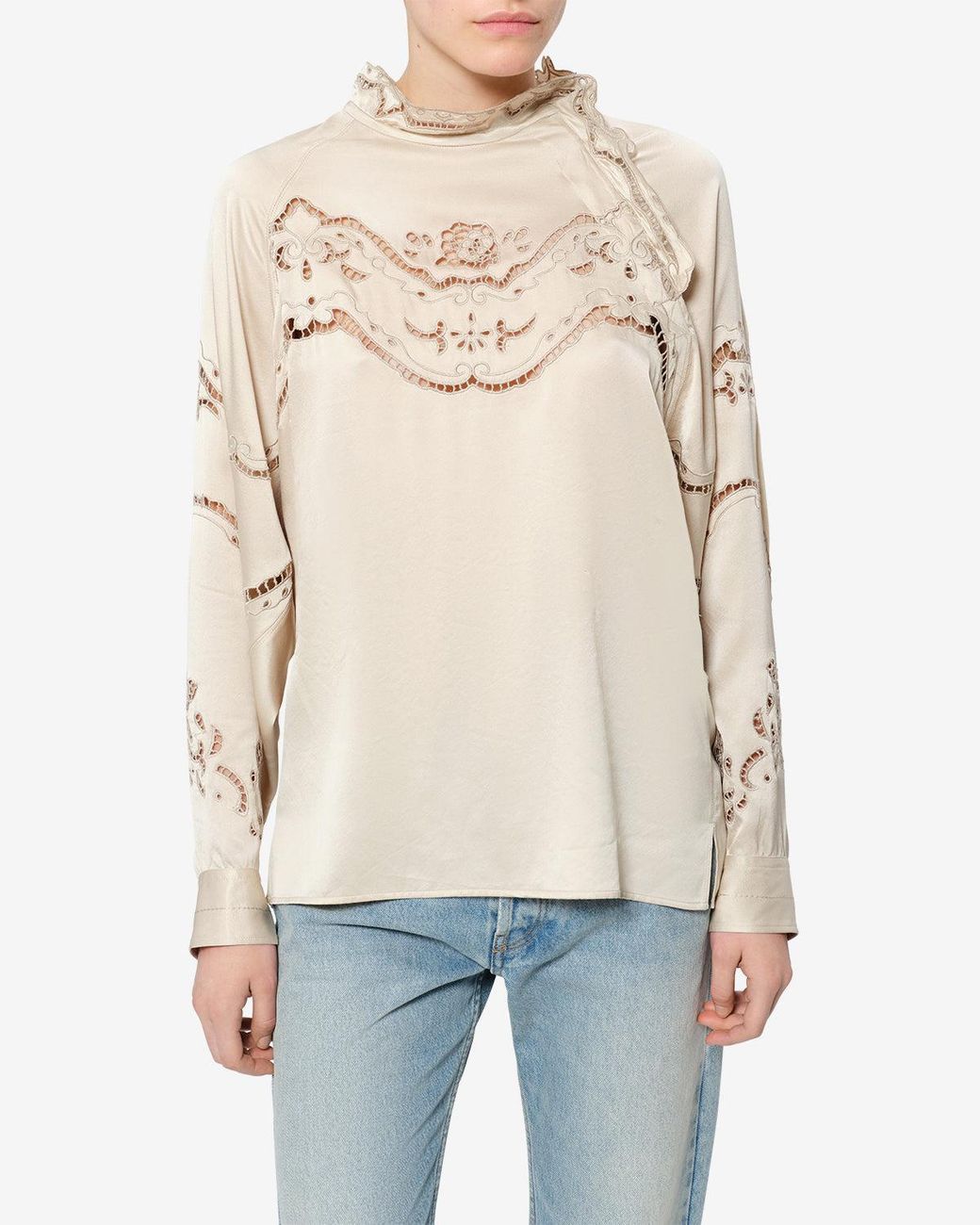Isabel Marant Natural Enelia Silk Blouse