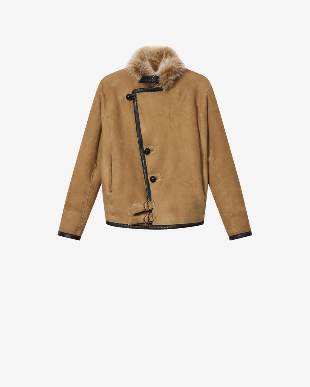 Isabel Marant Natural Roama Shearling Coat