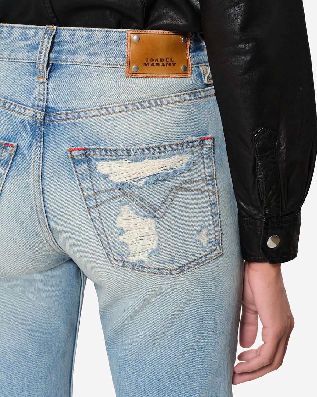 Isabel Marant Blue Daya Cropped Jeans