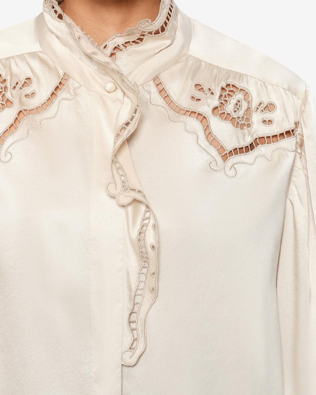 Isabel Marant Natural Ejali Silk Blouse