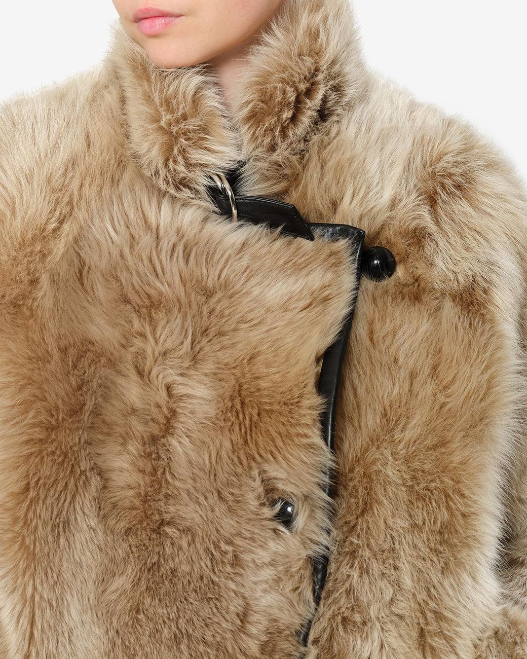Isabel Marant Natural Roama Shearling Coat