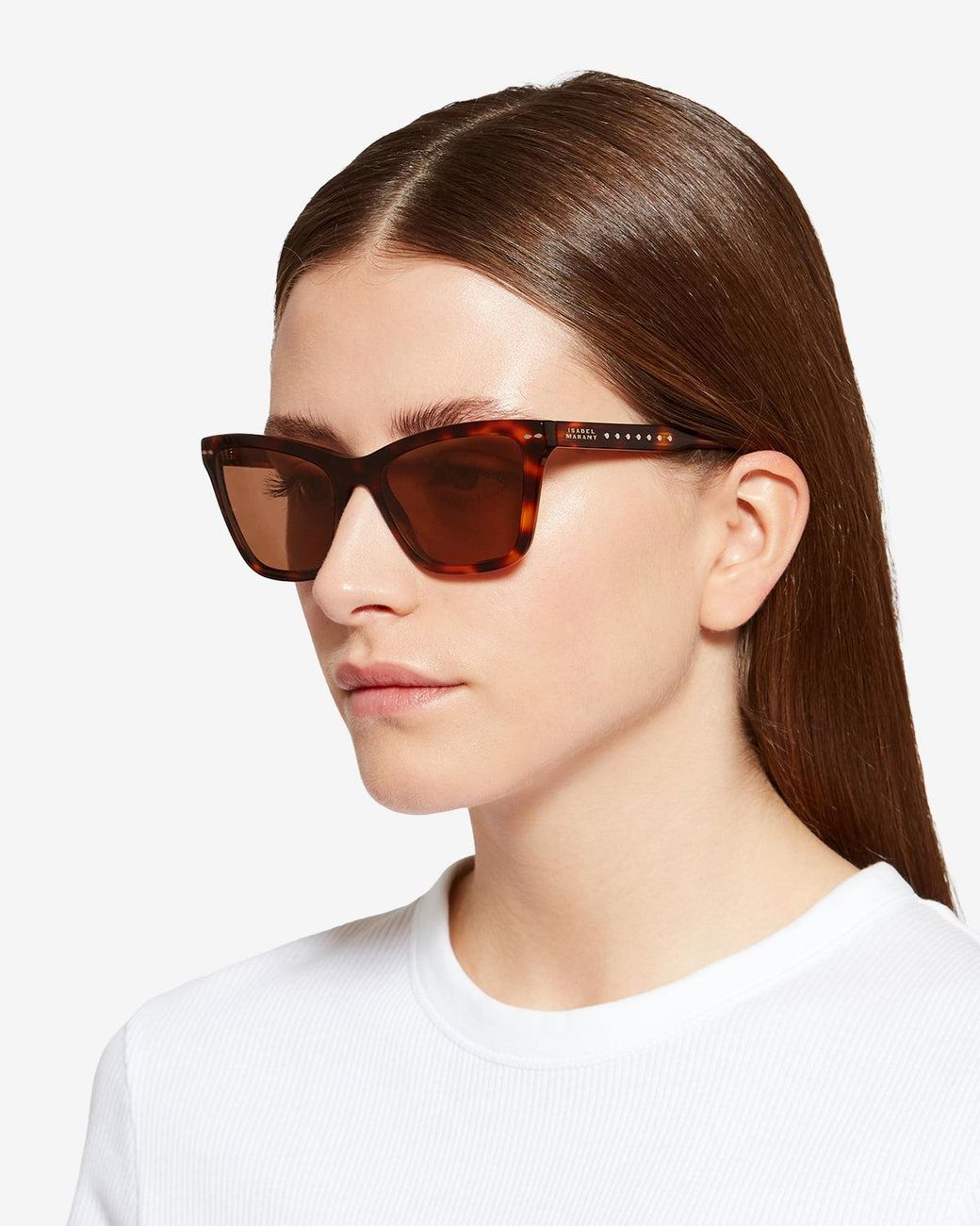 Lunettes De Soleil Cat Eye Leyna Isabel Marant en coloris White