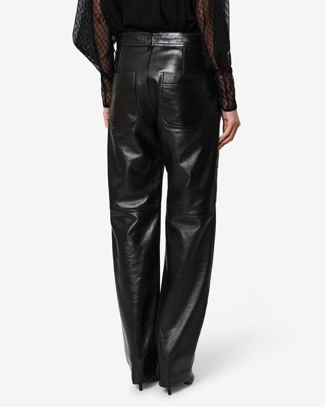 Isabel Marant Black Valka Leather Pants